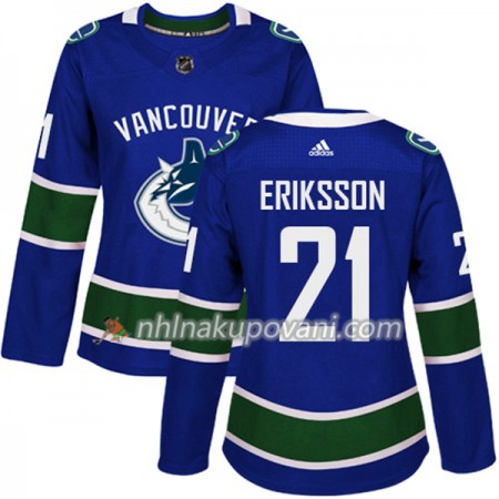 Vancouver Canucks Dresy Loui Eriksson 21 Adidas 2017-2018 Modrá Authentic - Dámské Vancouver Canucks Dresy Loui Eriksson 21 Adidas 2017-2018 Modrá Authentic - Dámské